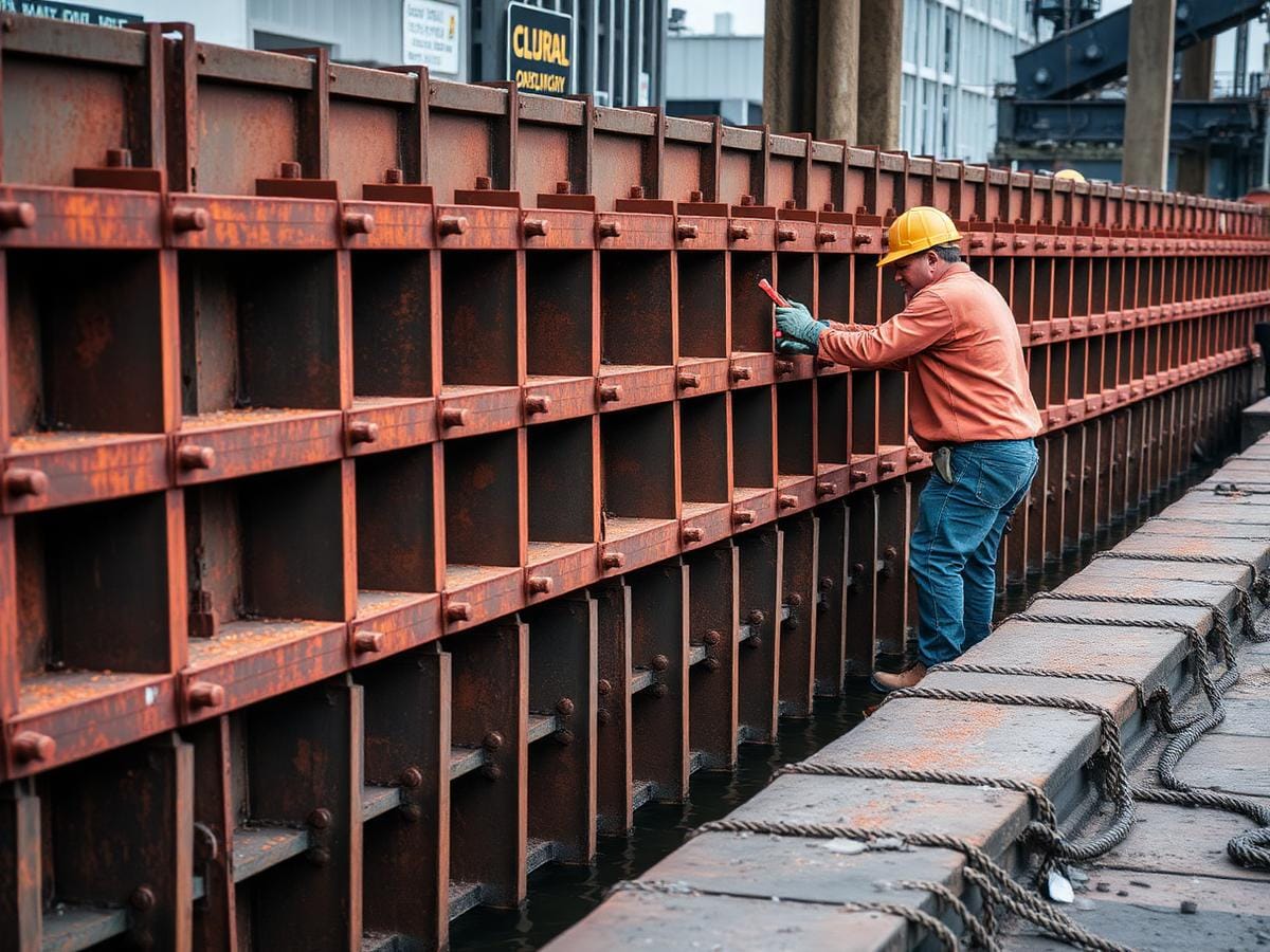 Herstelwerk aan een bestaande stalen constructie